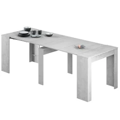Tavolo 51/237cm consolle allungabile grigio cemento Fox Gihome®
