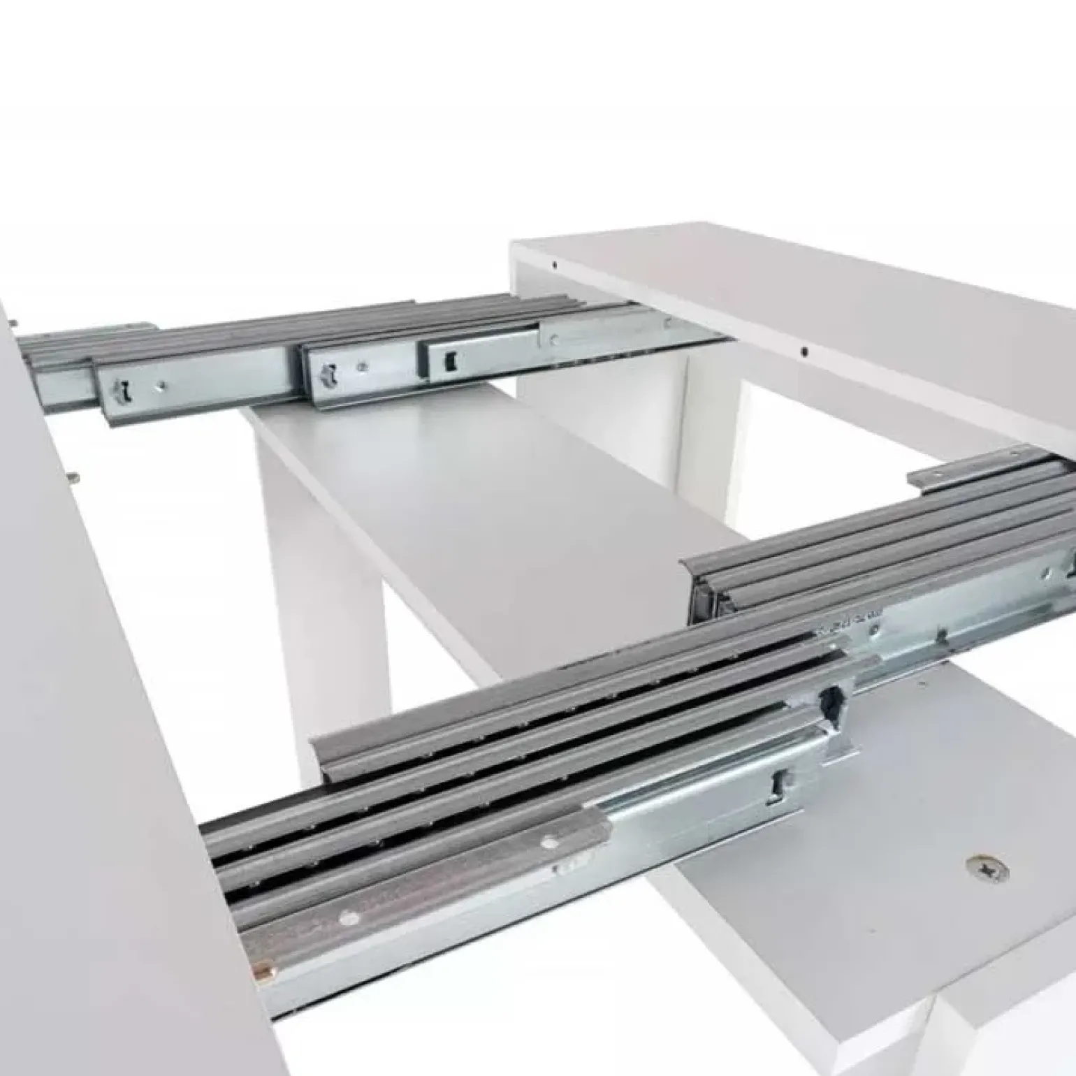 Tavolo 52/238cm consolle allungabile moderno bianco opaco Virginia