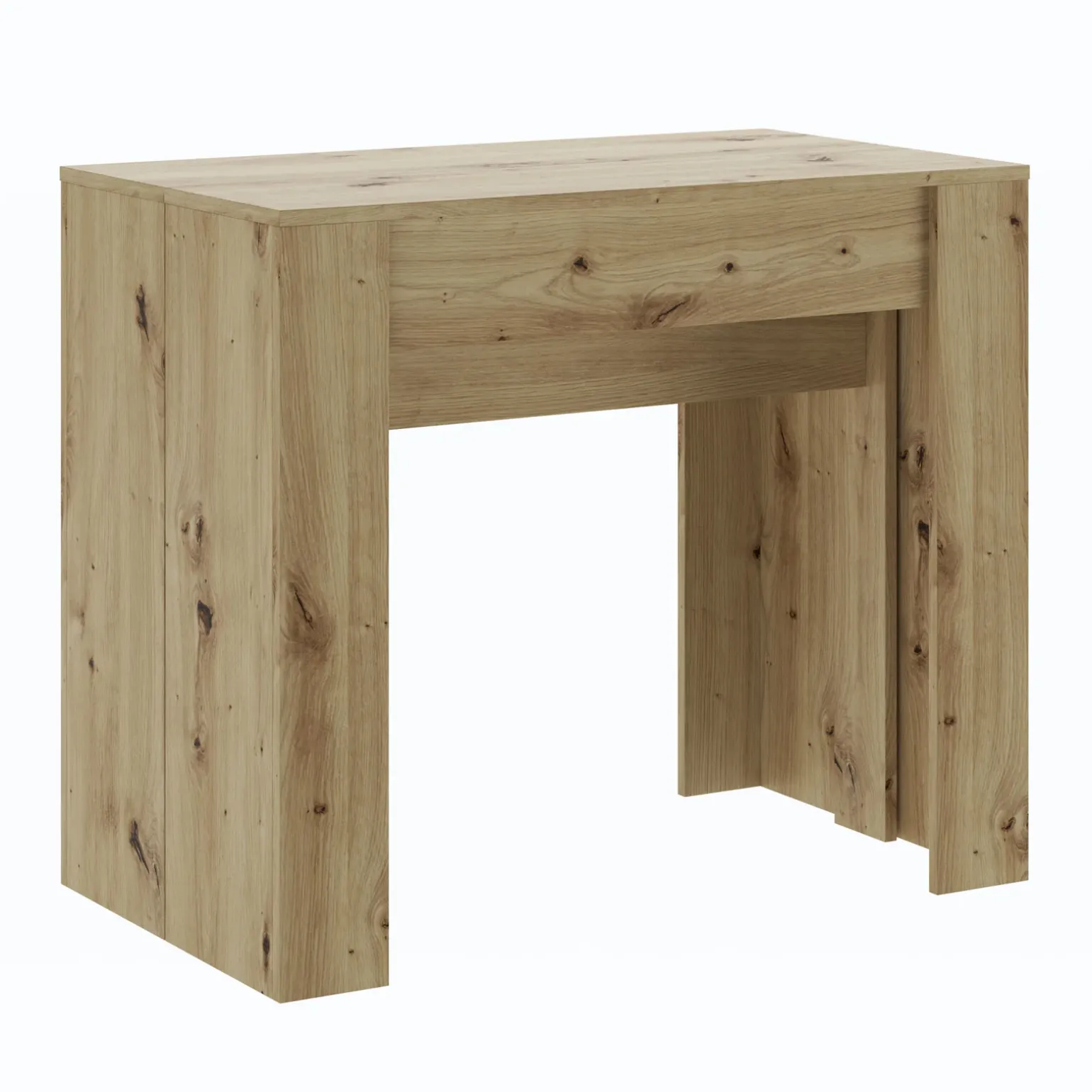 Tavolo 52/238cm consolle allungabile moderno rovere rustico Virginia