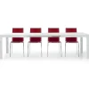 Tavolo 160/260cm da pranzo allungabile bianco frassinato Lago Gihome®
