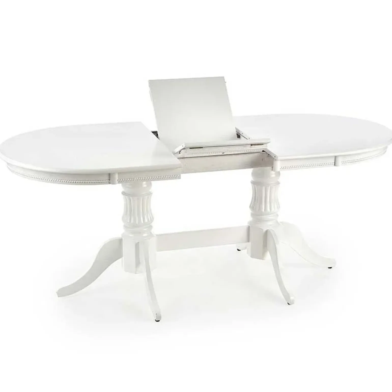 Tavolo 150/190cm da pranzo allungabile moderno bianco lucido Duncan