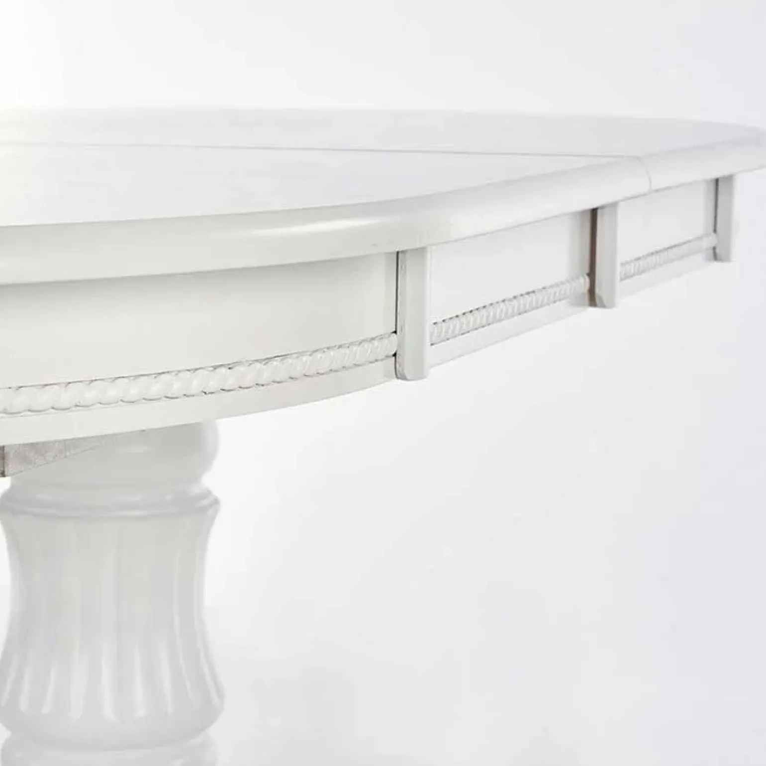 Tavolo 150/190cm da pranzo allungabile moderno bianco lucido Duncan