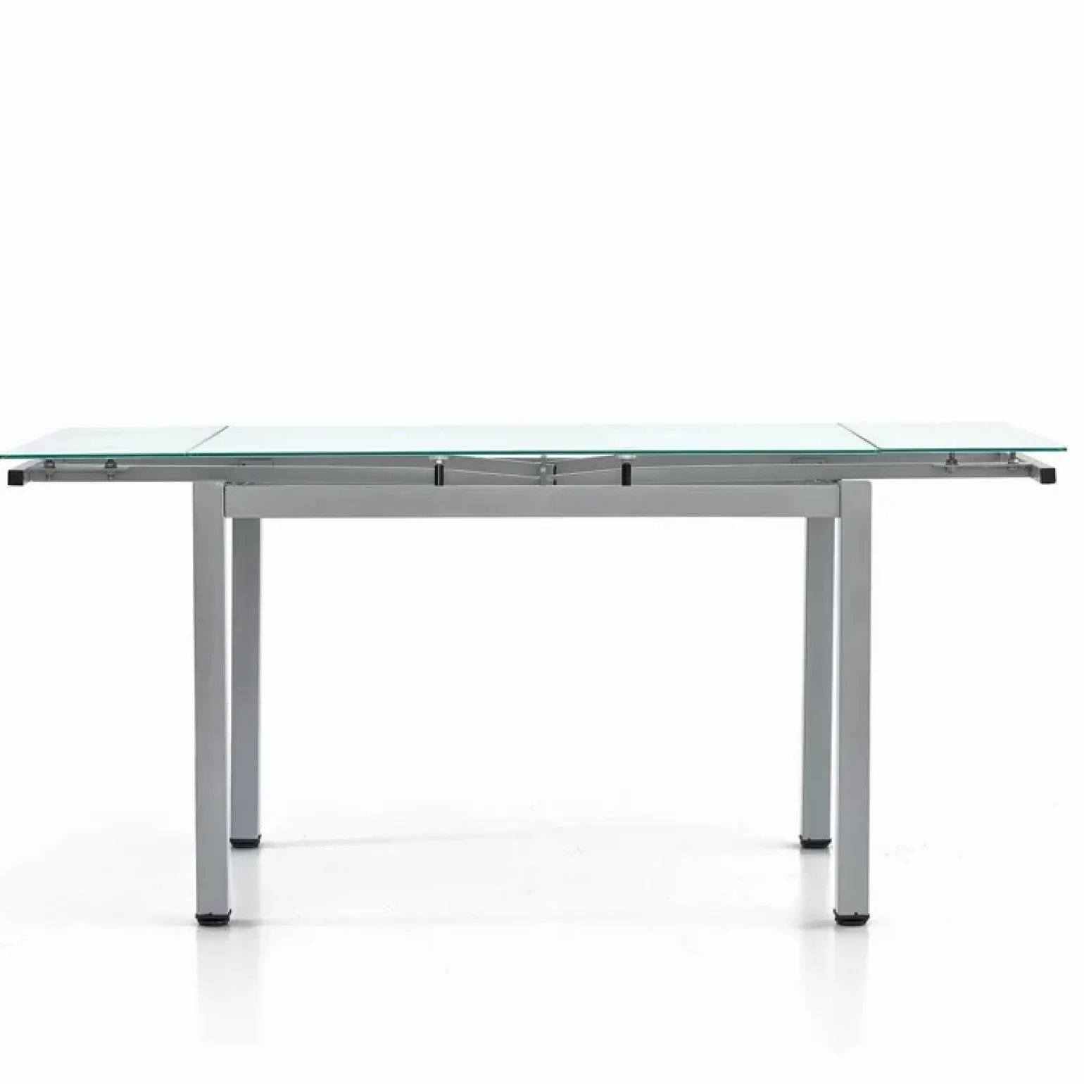 Tavolo 110/170cm in vetro allungabile grigio metallo Liem Gihome®