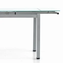 Tavolo 110/170cm in vetro allungabile grigio metallo Liem Gihome®