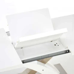 Tavolo 160/220cm in vetro allungabile bianco lucido Iride Gihome®