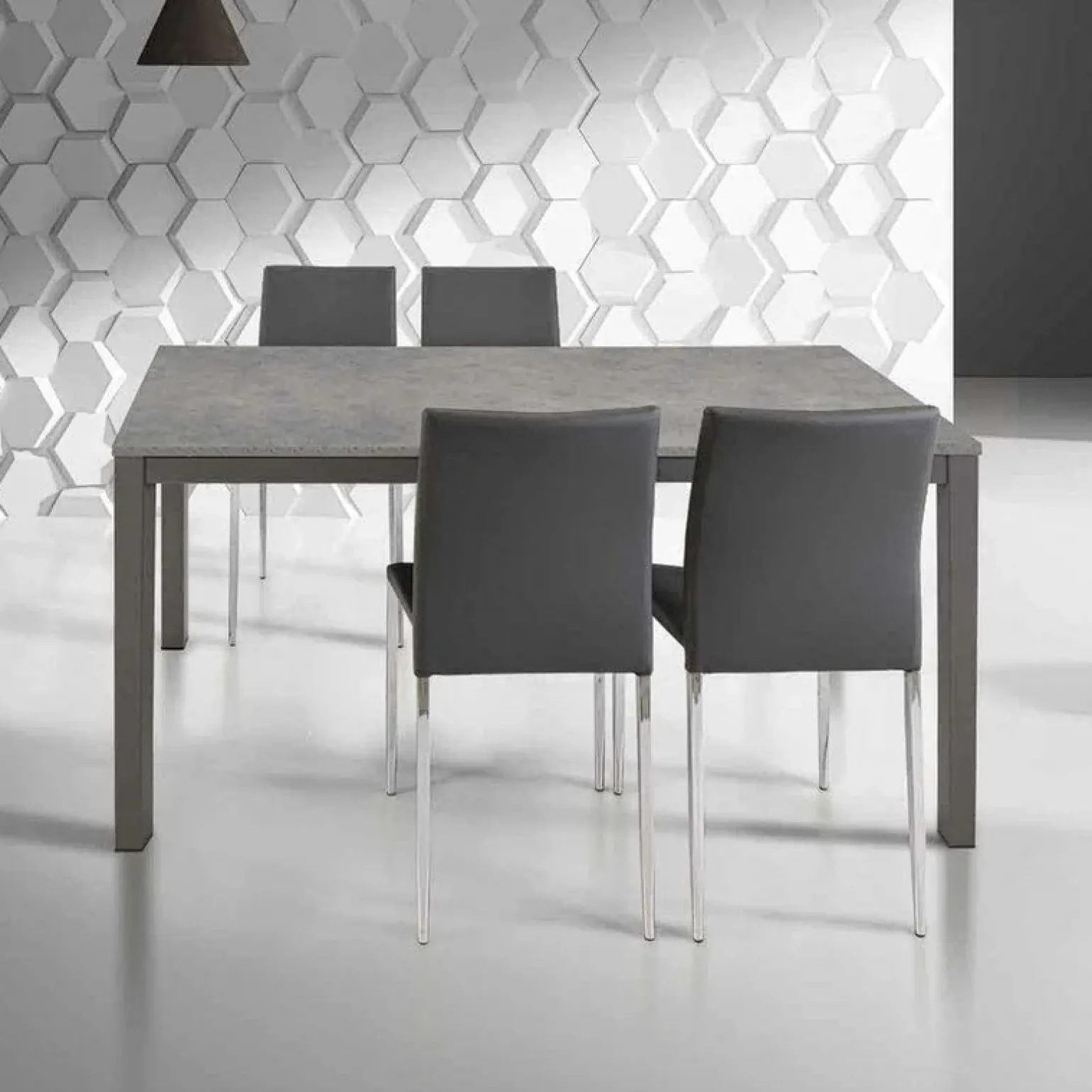 Tavolo 140/200cm rettangolare allungabile grigio Mark Gihome®