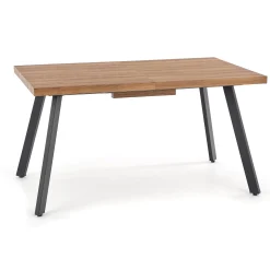 Tavolo 140/180cm rettangolare allungabile noce miele nero Meja