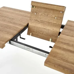 Tavolo 140/180cm rettangolare allungabile noce miele nero Meja