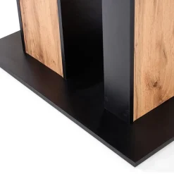 Tavolo 130/175cm rettangolare allungabile rovere nero Piave
