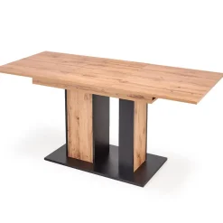 Tavolo 130/175cm rettangolare allungabile rovere nero Piave