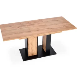Tavolo 130/175cm rettangolare allungabile rovere nero Piave