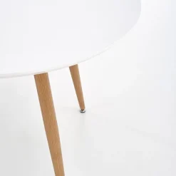 Tavolo 120/200cm rotondo ovale bianco rovere sanremo Papiro Gihome®