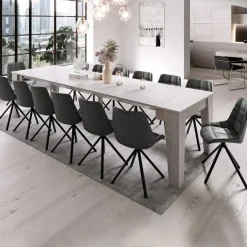 Tavolo consolle allungabile 54/306cm grigio cemento Grace Gihome®