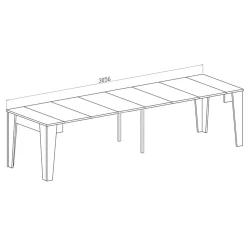 Tavolo consolle allungabile 54/306cm grigio cemento Grace Gihome®
