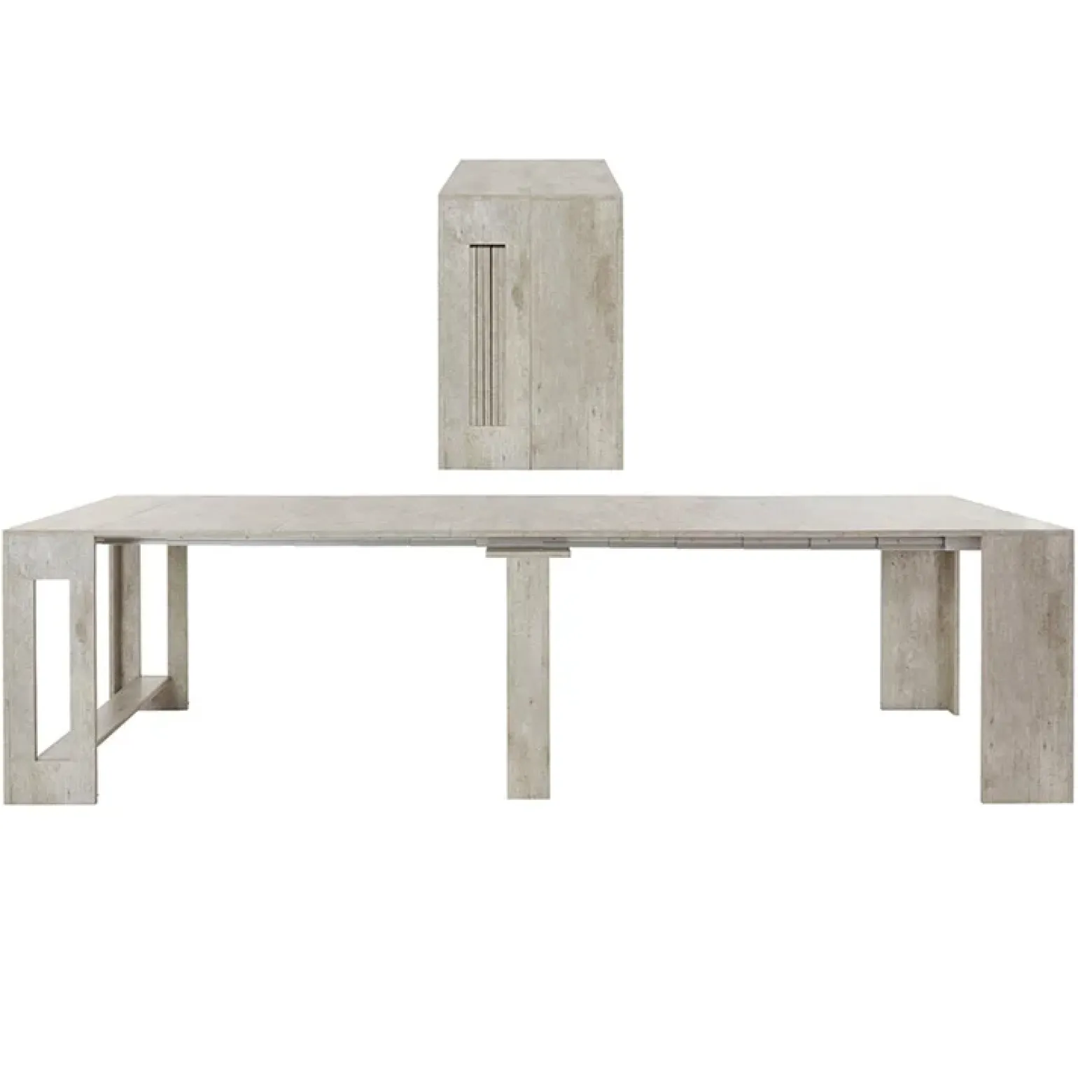 Tavolo consolle allungabile 50-300cm bianco opaco Zenzero