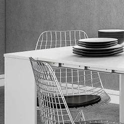 Tavolo consolle allungabile 51/237cm bianco lucido Asia Gihome®
