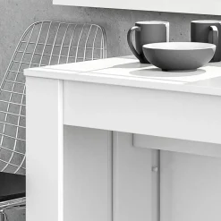 Tavolo consolle allungabile 51/237cm bianco lucido Asia Gihome®
