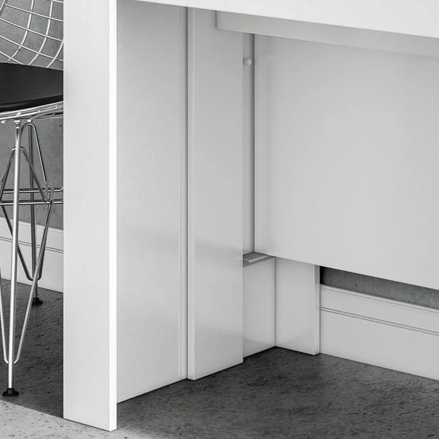Tavolo consolle allungabile 51/237cm bianco lucido Asia Gihome®