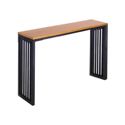 Tavolo consolle da cucina 139x39cm moderno industrial rovere nero Mentana