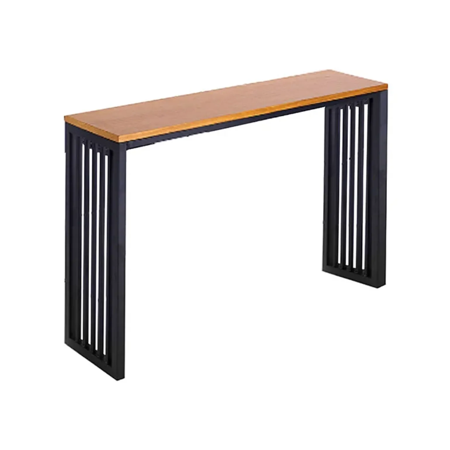 Tavolo consolle da cucina 139x39cm moderno industrial rovere nero Mentana