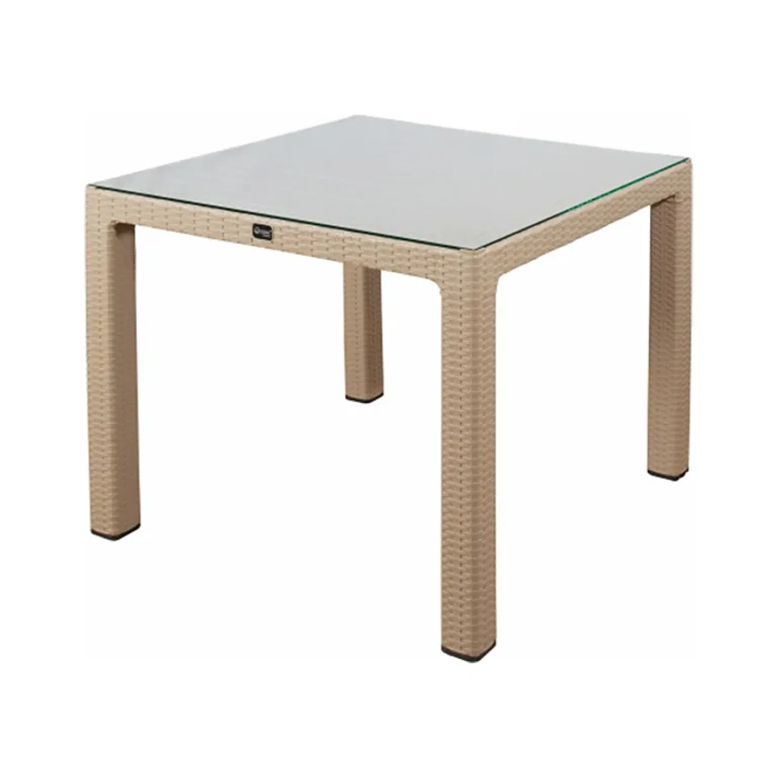 Tavolo da giardino 90x90cm polipropilene effetto rattan tortora Orsini