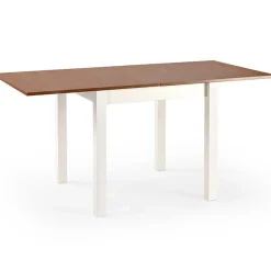 Tavolo da pranzo allungabile moderno 80/160cm noce bianco Akainu