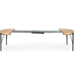Tavolo da pranzo allungabile moderno 100/300cm rovere nero Wally