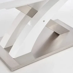 Tavolo da pranzo allungabile 160/220cm moderno bianco lucido Iride Gihome®