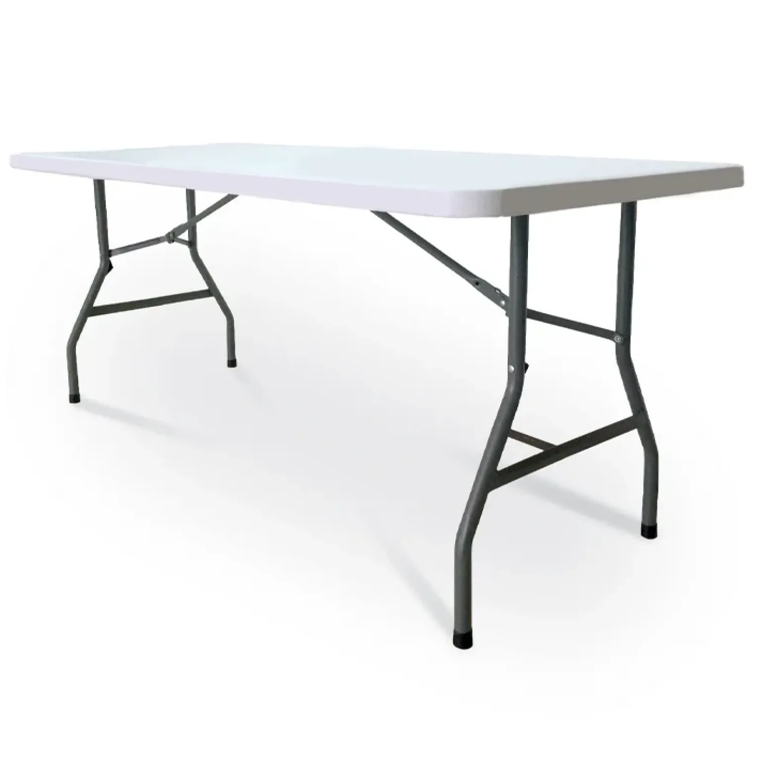 Tavolo da pranzo fisso in polipropilene 183x74cm grigio bianco Omar