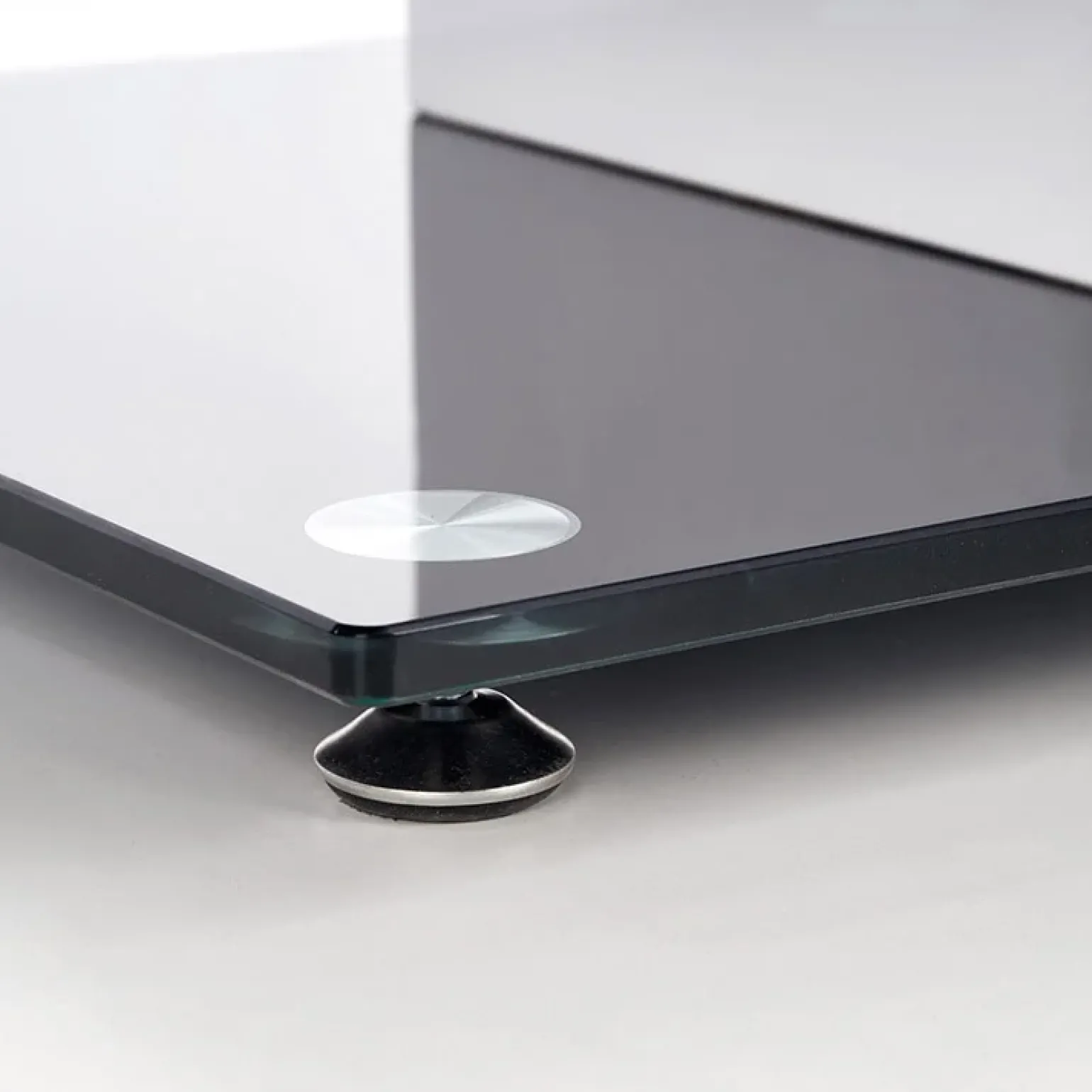Tavolo da pranzo in vetro moderno 150x90cm bianco nero Ninfea