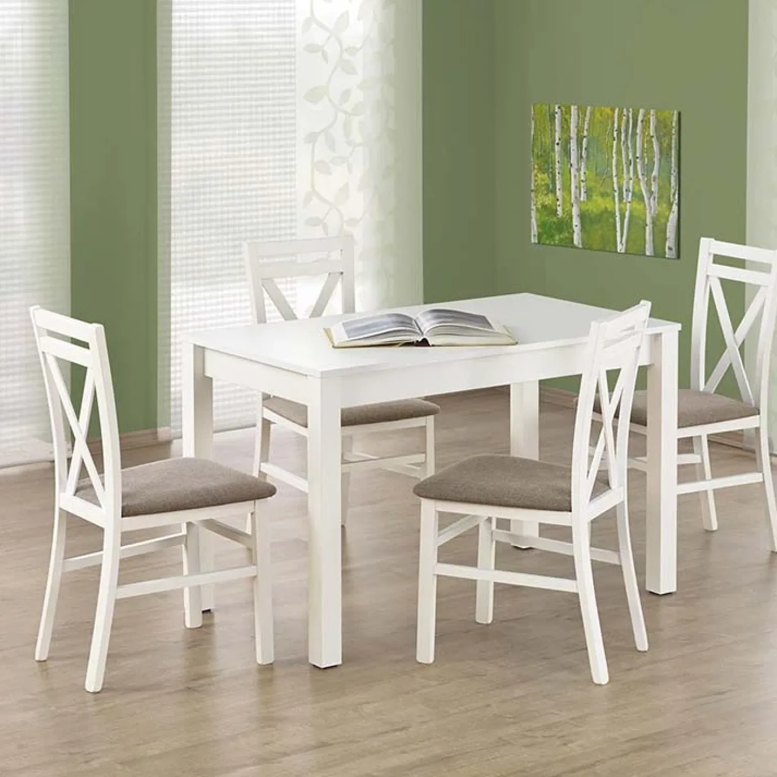 Tavolo da pranzo industrial moderno 120x68cm bianco Garp