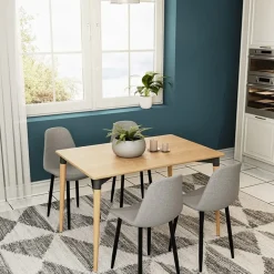 Tavolo da pranzo moderno 120x80cm rovere Luserna