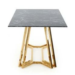 Tavolo da pranzo moderno 160x90cm marmo nero oro Stella