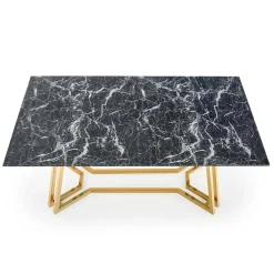 Tavolo da pranzo moderno 160x90cm marmo nero oro Stella