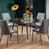 Tavolo da pranzo rotondo industrial 120x120cm oro e nero Kufa