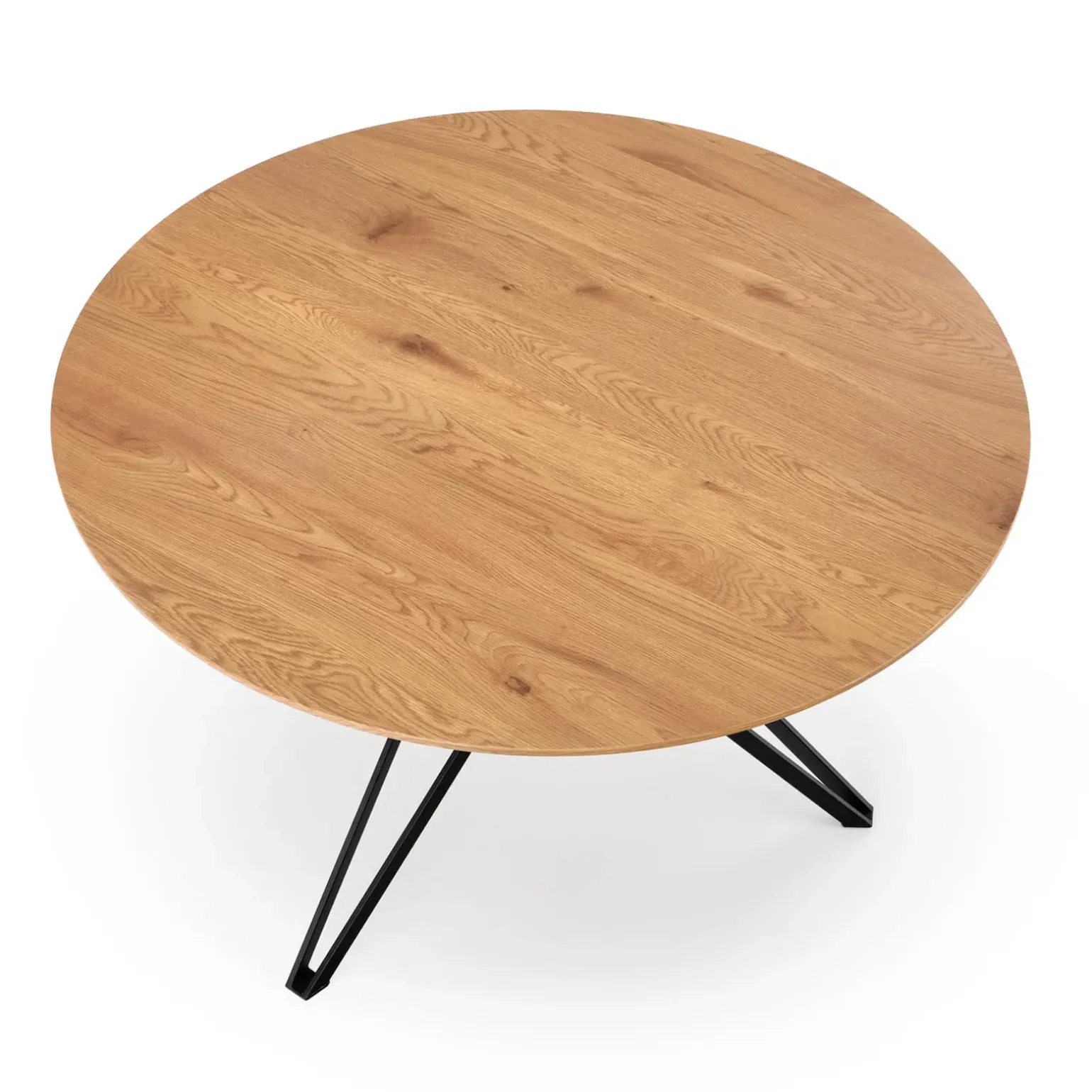 Tavolo da pranzo rotondo 120x120cm rovere dorato nero Margherita Gihome®