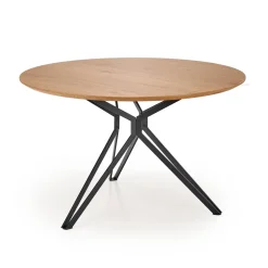 Tavolo da pranzo rotondo 120x120cm rovere dorato nero Margherita Gihome®
