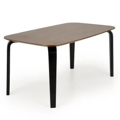 Tavolo da pranzo 169x90cm moderno rovere noce nero Basilia