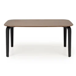 Tavolo da pranzo 169x90cm moderno rovere noce nero Basilia
