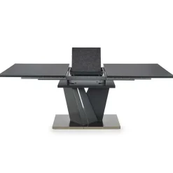 Tavolo in vetro allungabile moderno 160/200cm grigio scuro Curtis