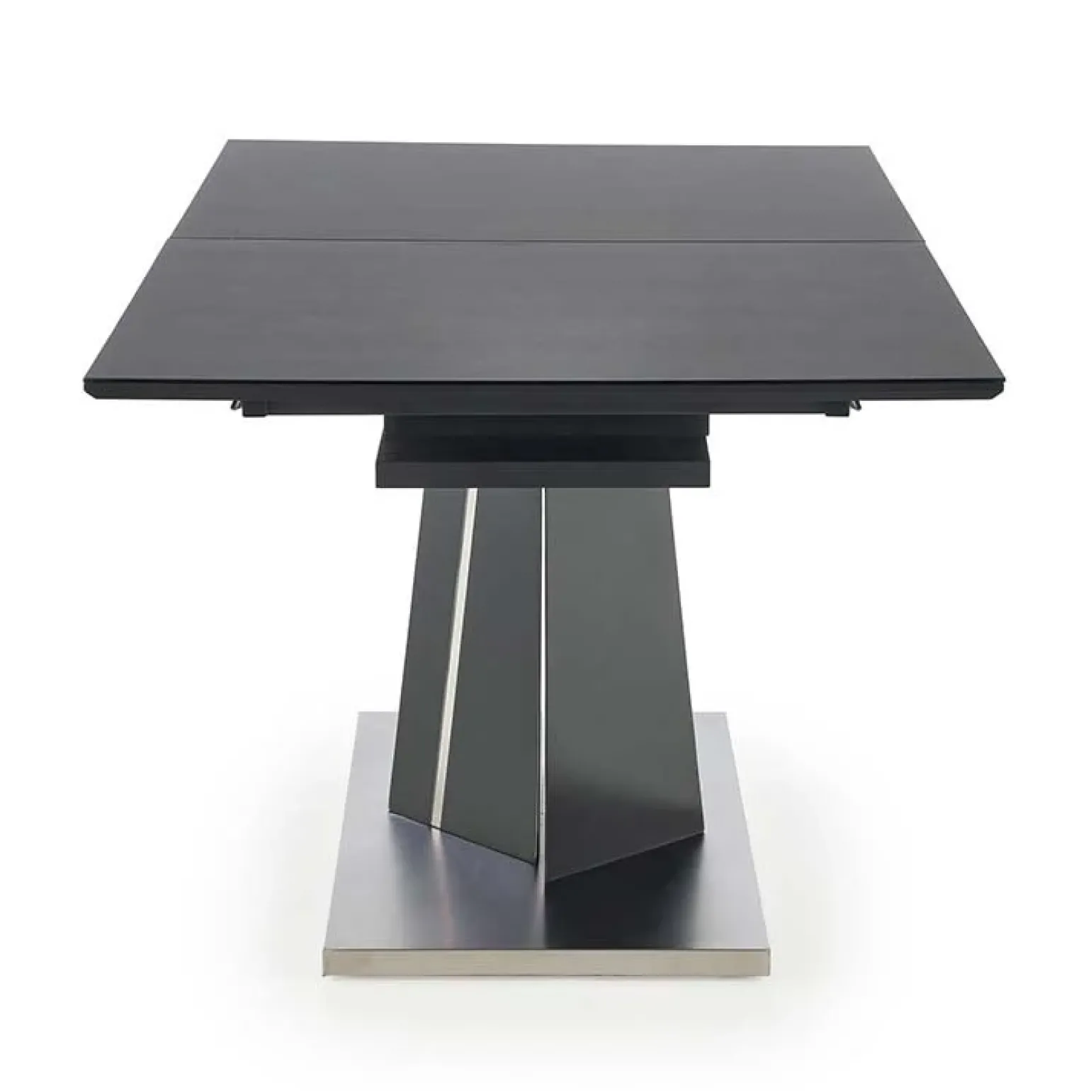 Tavolo in vetro allungabile moderno 160/200cm grigio scuro Curtis