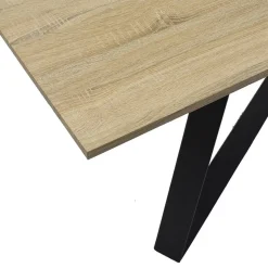 Tavolo rettangolare soggiorno industrial 180x90cm rovere nero Pelago