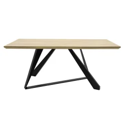 Tavolo rettangolare soggiorno industrial 180x90cm rovere nero Pelago