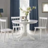 Tavolo rotondo moderno industrial 106x106cm bianco Zeff