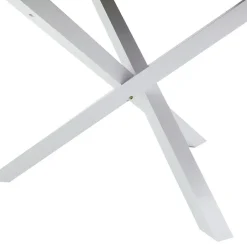 Tavolo rotondo moderno 120x76cm bianco noce Merlino