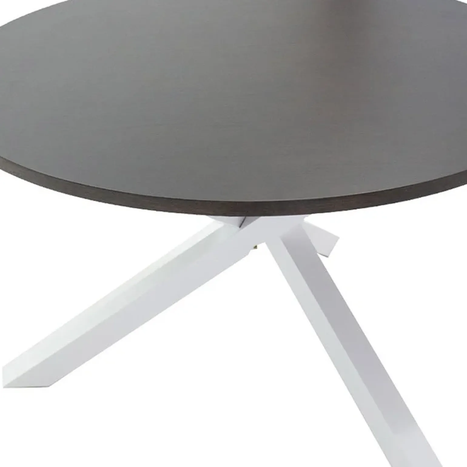 Tavolo rotondo moderno 120x76cm bianco noce Merlino