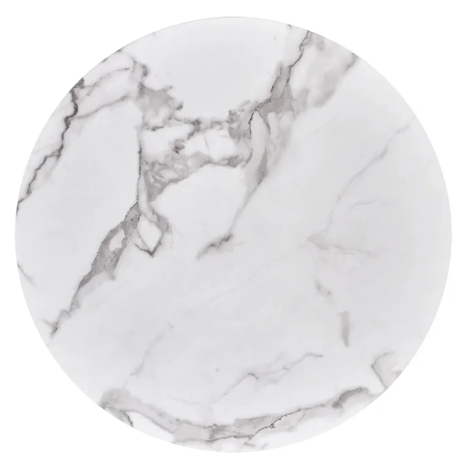 Tavolo rotondo moderno 79x74cm marmo bianco nero oro Barbera