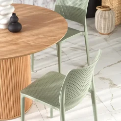 Tavolo rotondo moderno 120x78cm rovere naturale Italo