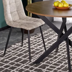 Tavolo rotondo 100x100cm moderno noce nero Dormelada