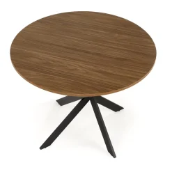 Tavolo rotondo 100x100cm moderno noce nero Dormelada